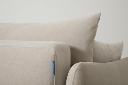 Model 08 Sofa Bed 2.5 Seater, Oak / Chalk