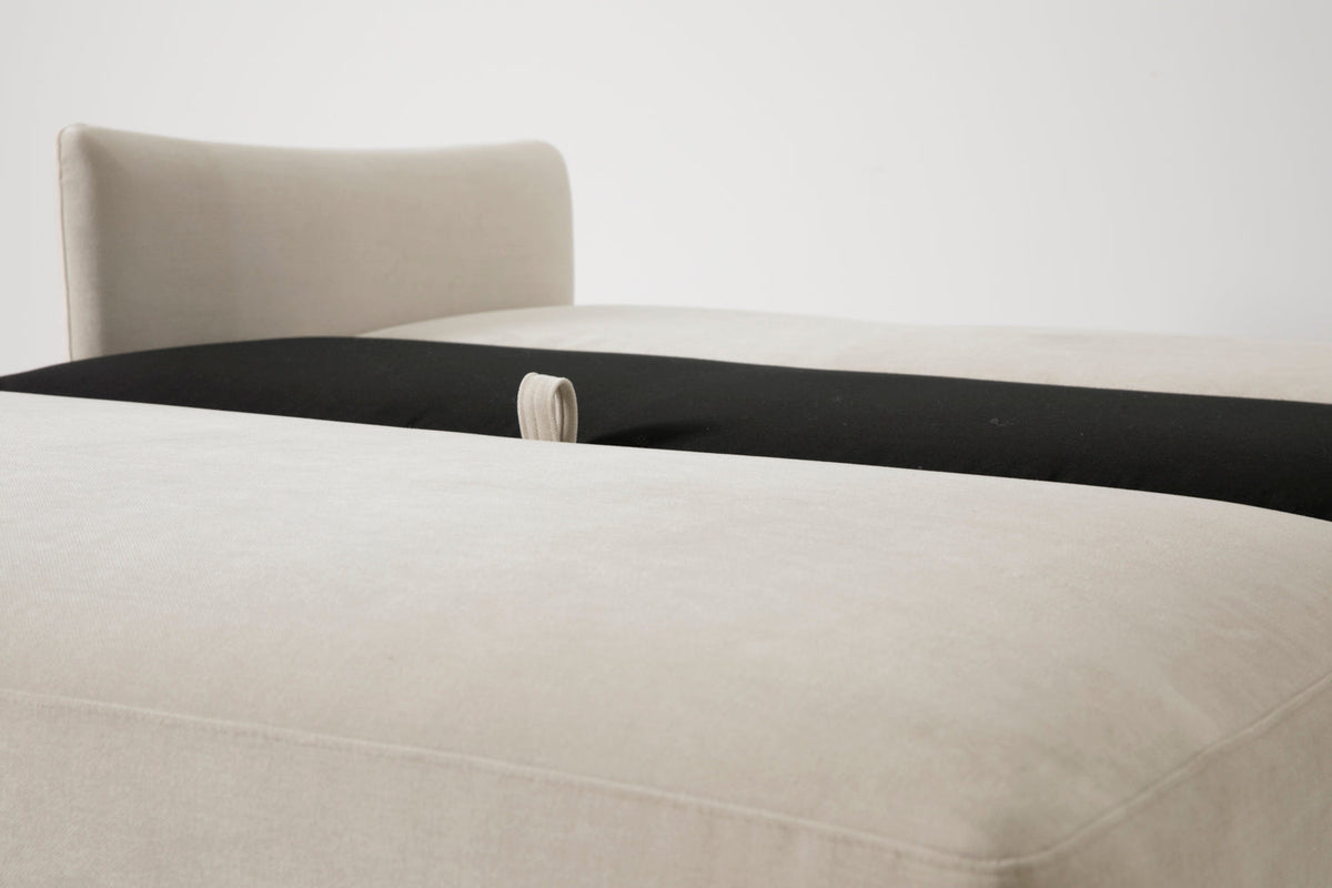 Model 08 Sofa Bed 2.5 Seater, Oak / Chalk