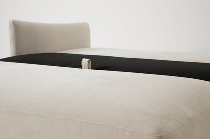 Model 08 Sofa Bed 2.5 Seater, Oak / Chalk