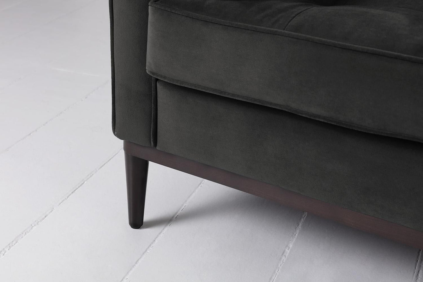 Model 02 3-Seater Sofa with Ottoman, Charcoal