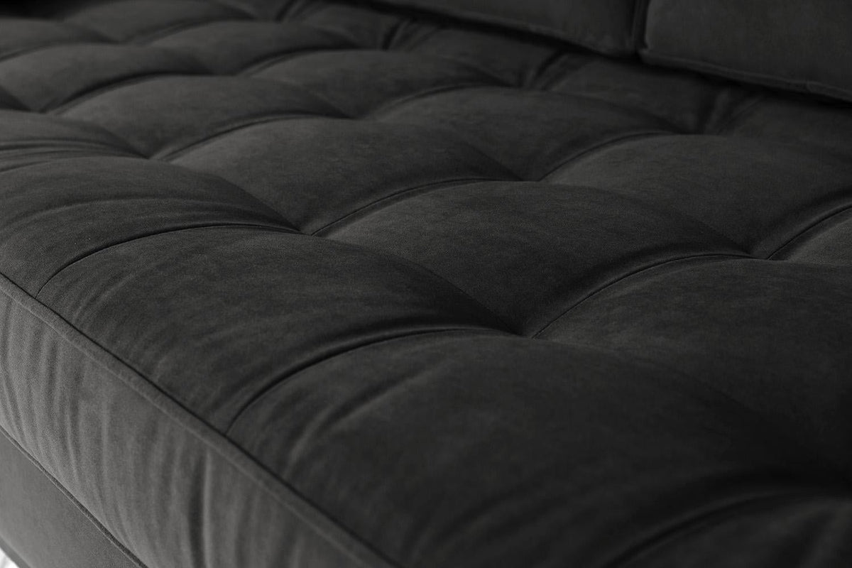 Model 02 3-Seater Sofa with Ottoman, Charcoal