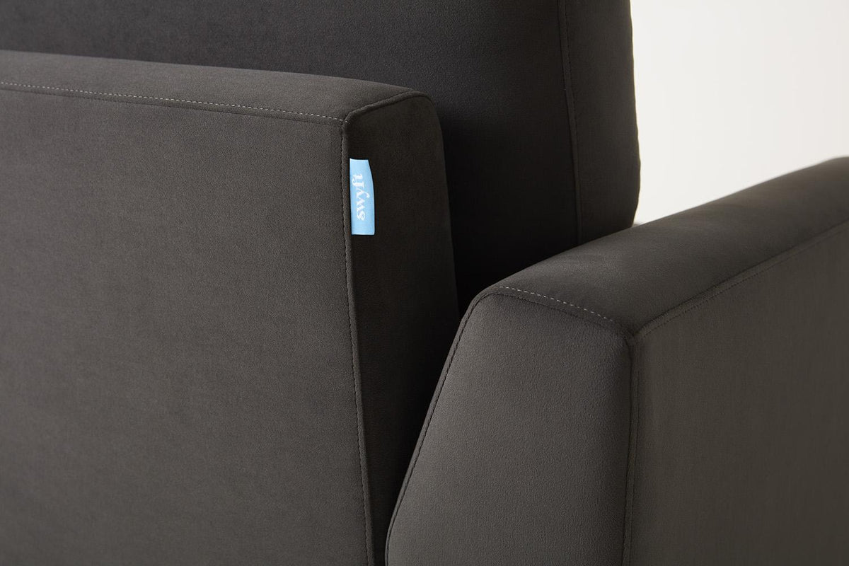 Model 05 3-Seater Sofa with ottoman, Charcoal