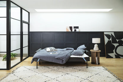 Model 04 Sofa Bed 3 Seater, Oak / Charcoal