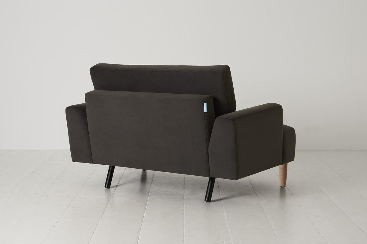 Model 05 Loveseat, Oak / Charcoal