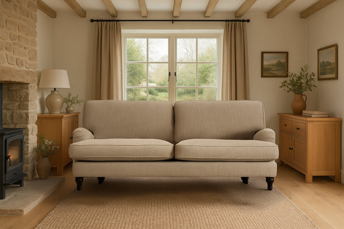 Model 15 3 Seater Sofa, Oak / Pumice