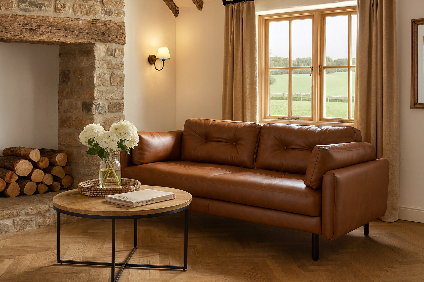 Model 04 Sofa Bed 3 Seater, Maple