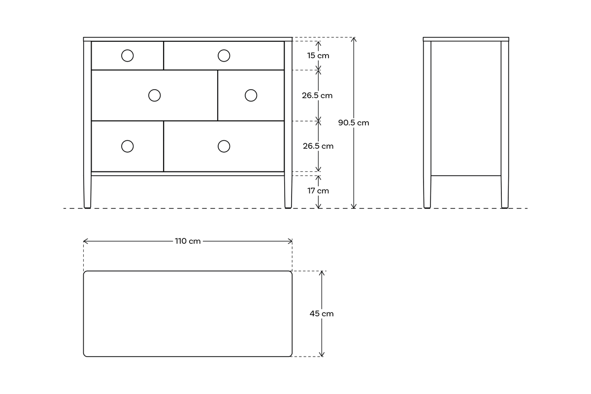 Chest of Drawers 03, Oak