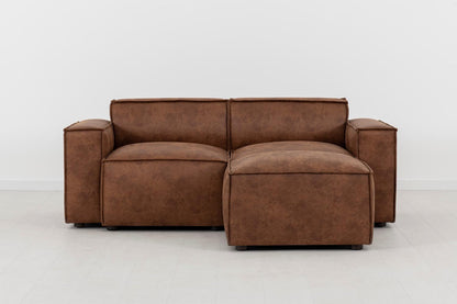 Model 03 2-Seater Right Chaise Sofa, Chestnut