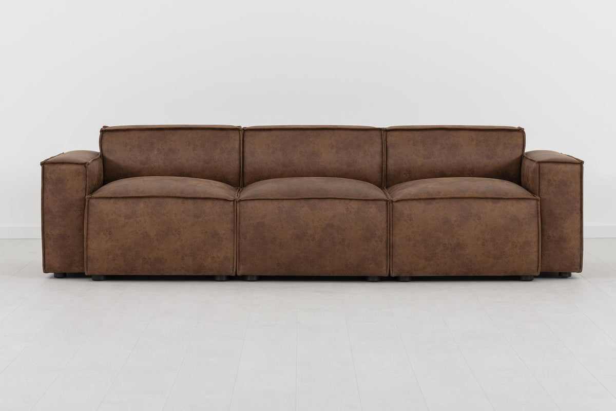 Model 03 3-Seater Sofa, Chestnut