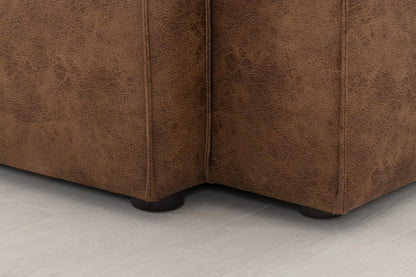 Model 03 2-Seater Left Chaise Sofa, Chestnut