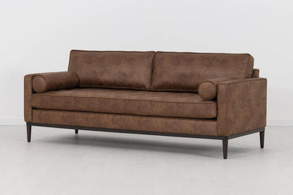 Model 02 Sofa Bed 3 Seater, Chestnut