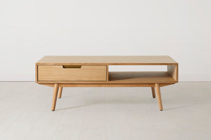 Coffee Table 01, Oak / Two drawers with shelf