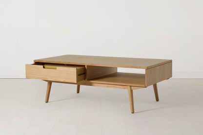 Coffee Table 01, Oak / Two drawers with shelf