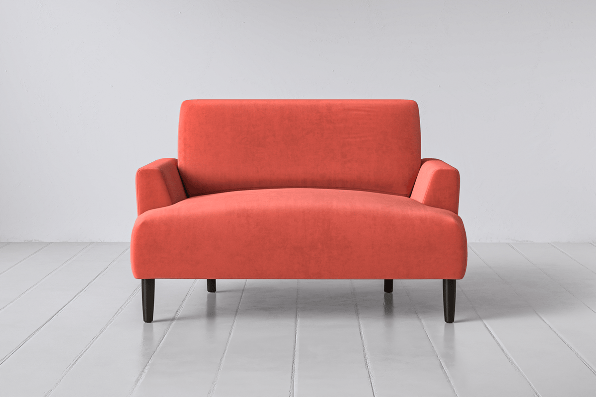 Coral Image 1 - Model 05 Love Seat in Coral Front View
