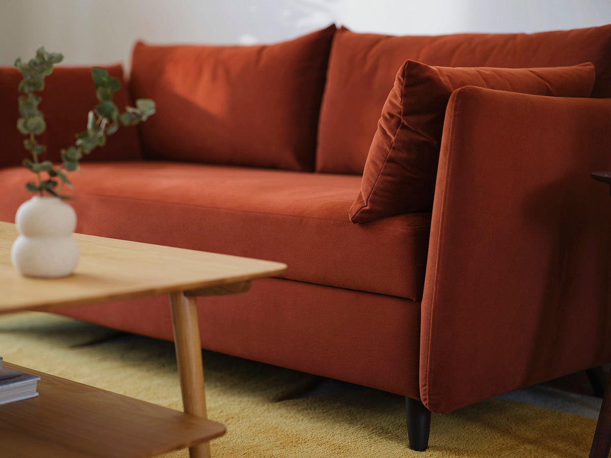 Model 08 Sofa Bed 2 Seater, Oak / Umber