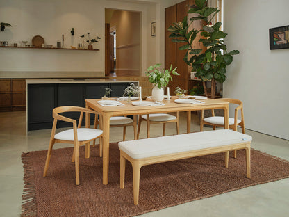 Dining Bench 01, Oak / Oatmeal