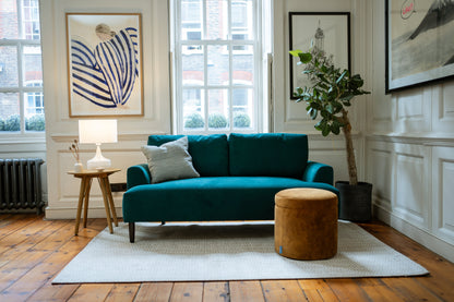 Model 05 2-Seater Sofa, Oak / Kingfisher
