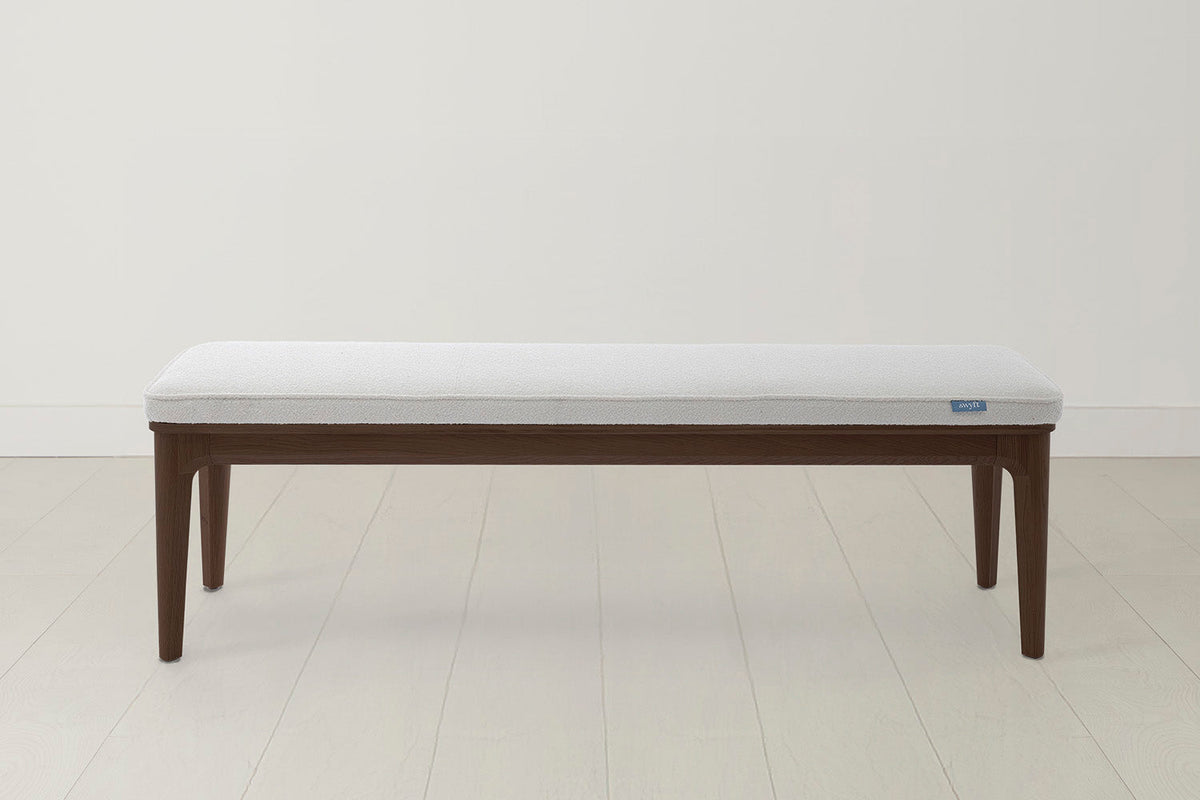Dining Bench 01, Walnut / Ivory