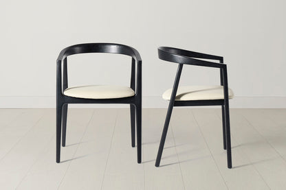 Dining Chair 01 (set of 2), Black / Oyster