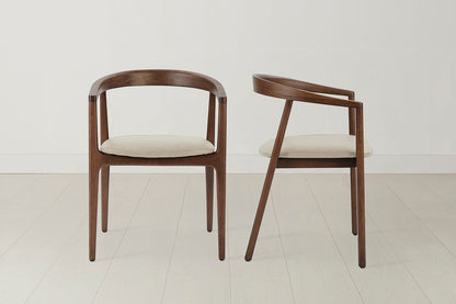 Dining Chair 01 (set of 2), Walnut / Oyster