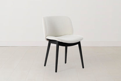 Dining Chair 04 (Set of 2), Black Legs / Ivory
