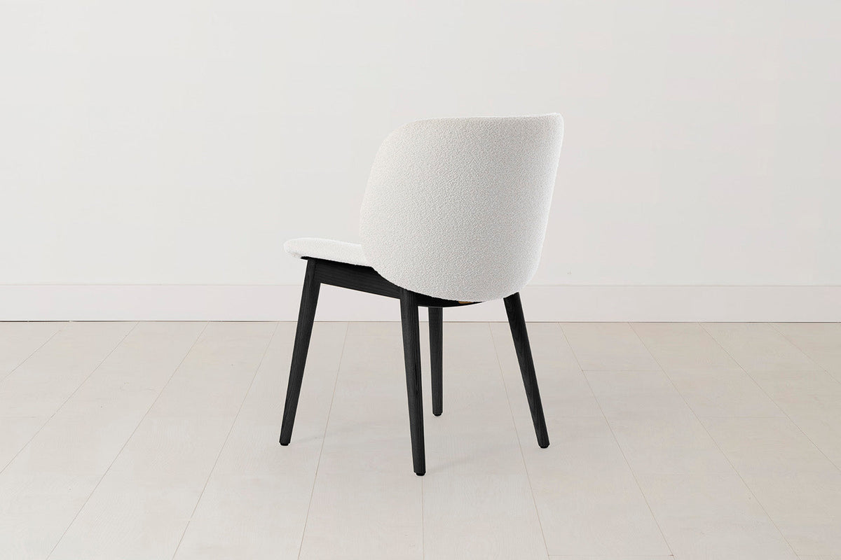 Dining Chair 04 (Set of 2), Black Legs / Ivory