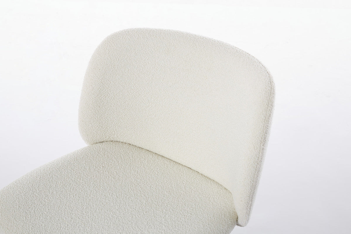 Dining Chair 04 (Set of 2), Black Legs / Ivory