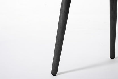 Dining Chair 04 (Set of 2), Black Legs / Ivory
