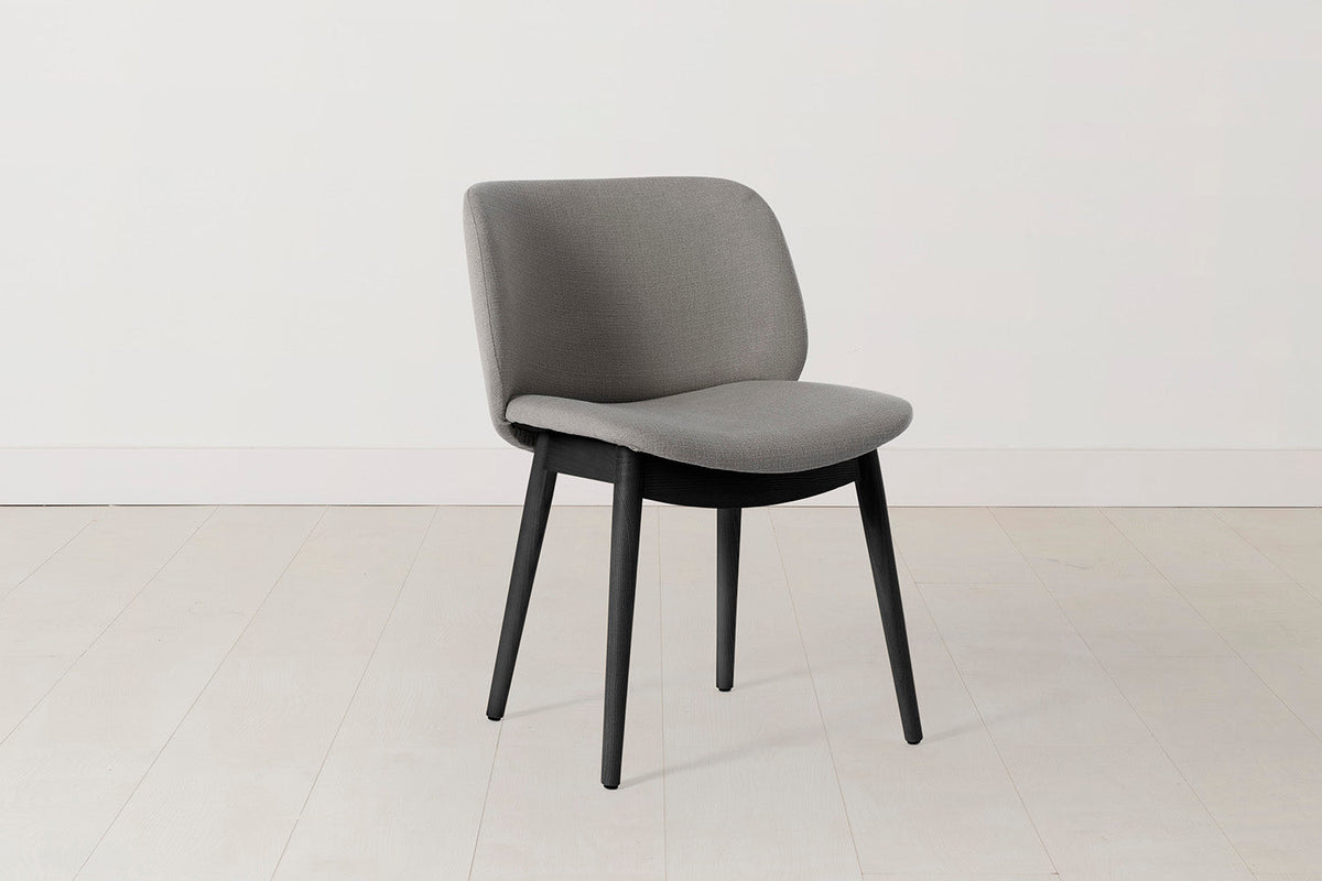 Dining Chair 04 (Set of 2), Black Legs / Shadow