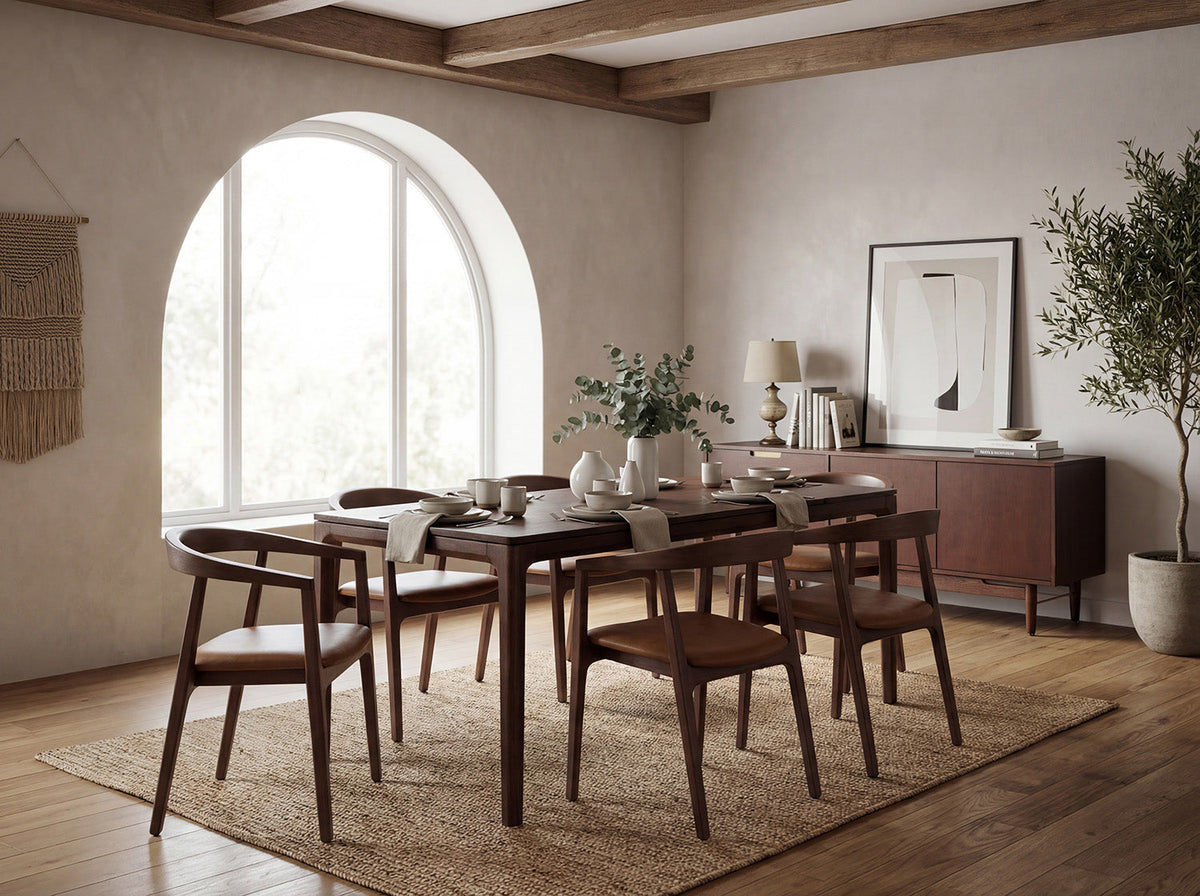 Dining Table 01 Extending Dining Table, Walnut / 4-6 seater