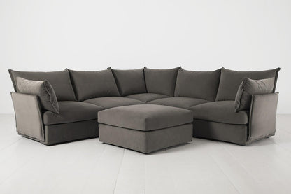 Model 06 Corner Sofa with Ottoman, Elephant