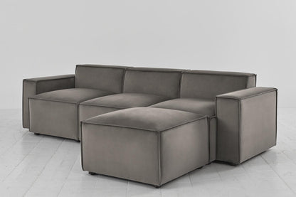 Model 03 3-Seater Right Chaise Sofa, Elephant