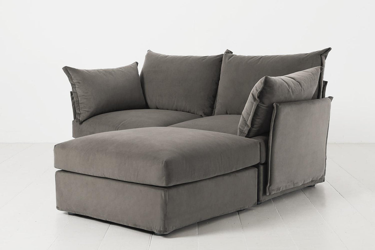 Model 06 2-Seater Right Chaise Sofa, Elephant