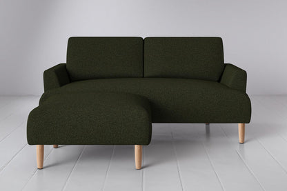 Model 05 2-Seater Sofa with Ottoman, Oak / Fern