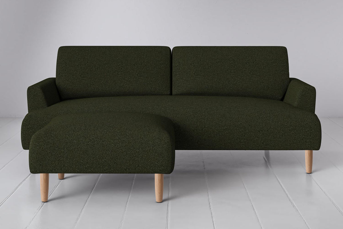 Model 05 3-Seater Sofa with Ottoman, Oak / Fern