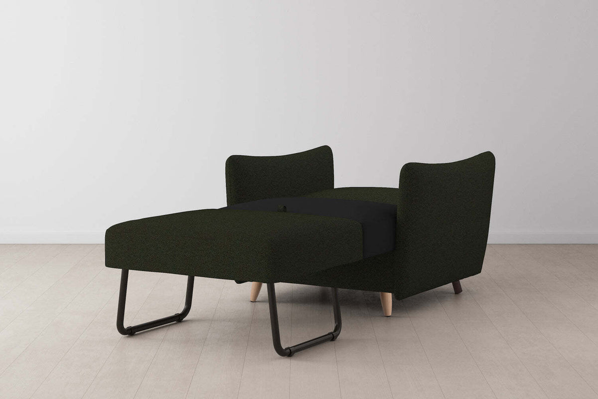 Model 08 Chair Bed Single Sofa Bed, Oak / Fern