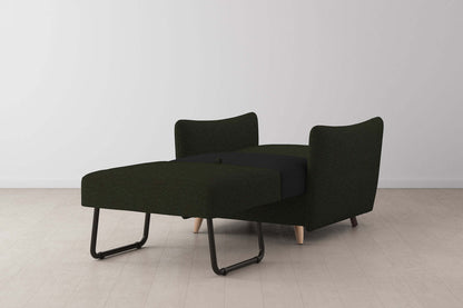 Model 08 Chair Bed Single Sofa Bed, Oak / Fern