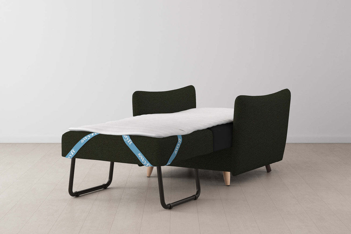 Model 08 Chair Bed Single Sofa Bed, Oak / Fern