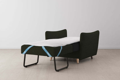 Model 08 Chair Bed Single Sofa Bed, Oak / Fern