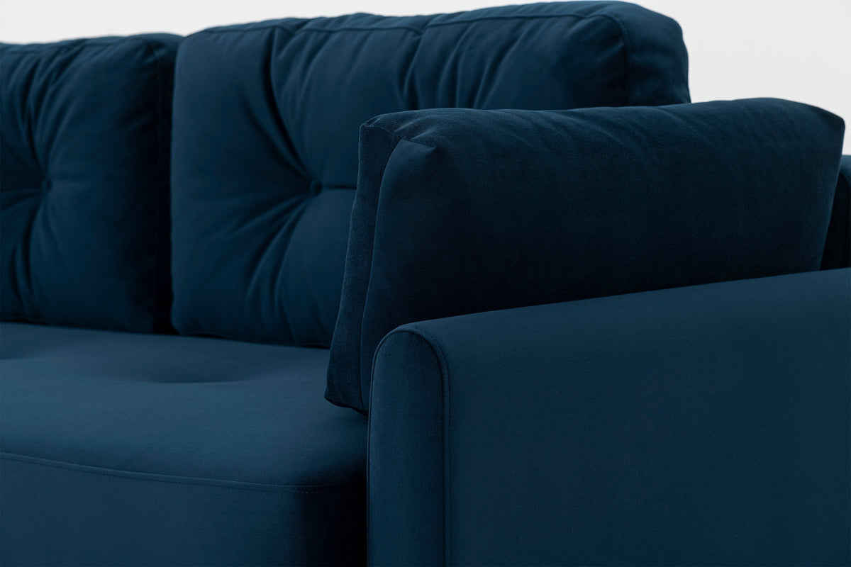 Model 04 Sofa Bed 3 Seater, Oak / Indigo