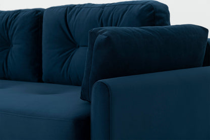 Model 04 Sofa Bed 3 Seater, Oak / Indigo