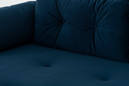 Model 04 Sofa Bed 3 Seater, Oak / Indigo