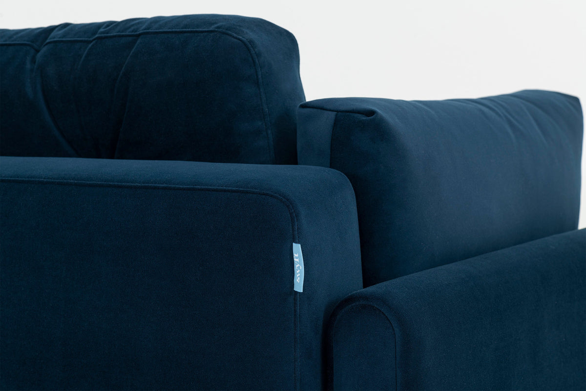 Model 04 Sofa Bed 3 Seater, Oak / Indigo
