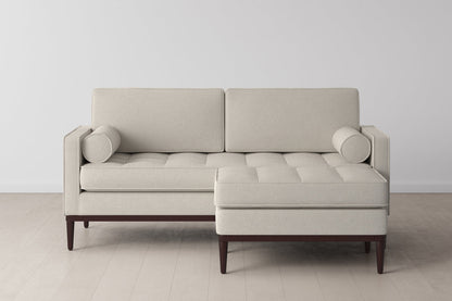 Ottoman in white bouclé