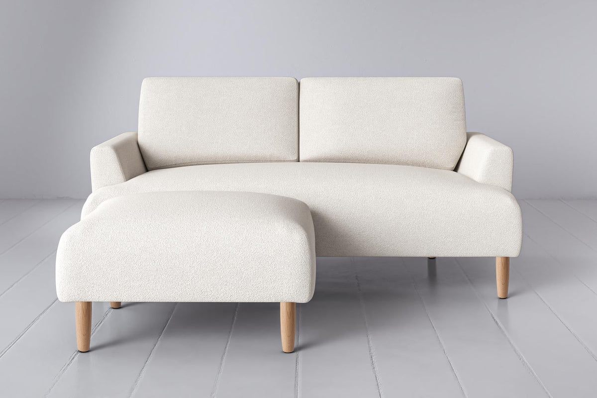 Model 05 2-Seater Sofa with Ottoman, Oak / Ivory