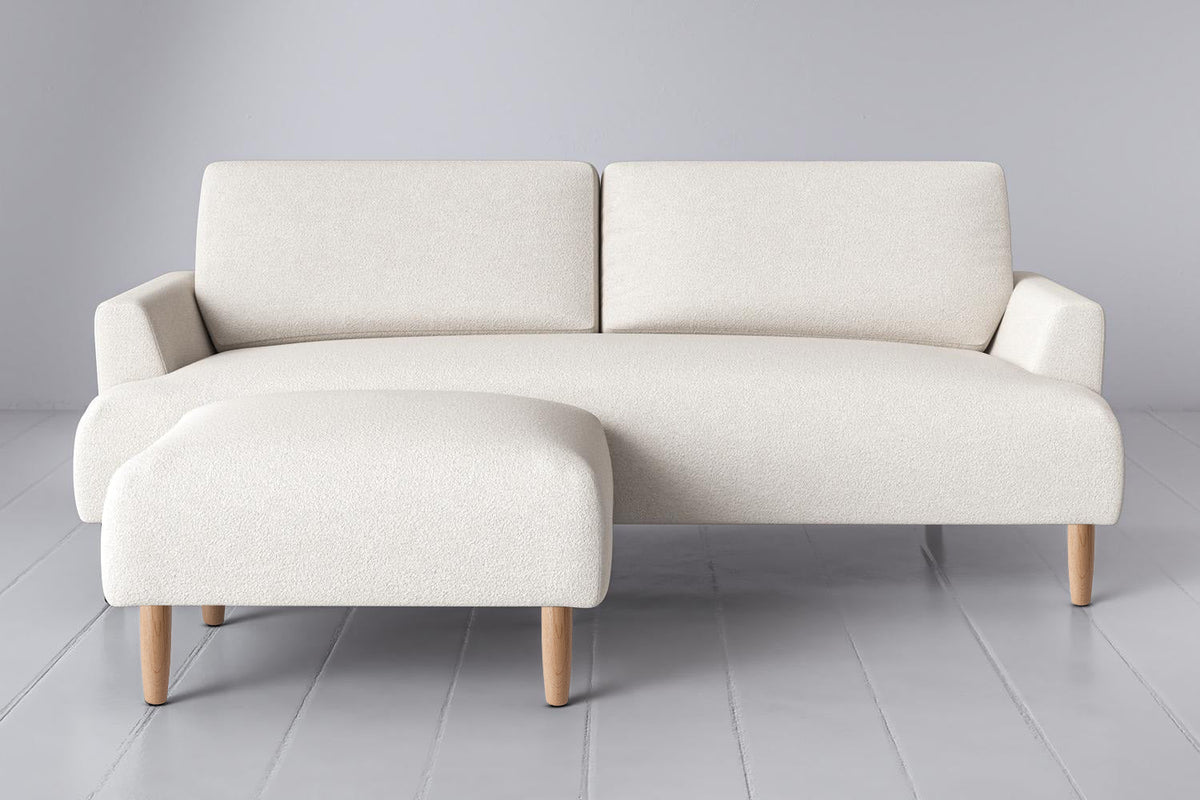 Model 05 3-Seater Sofa with Ottoman, Oak / Ivory