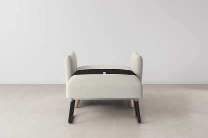 Model 08 Chair Bed Single Sofa Bed, Oak / Ivory