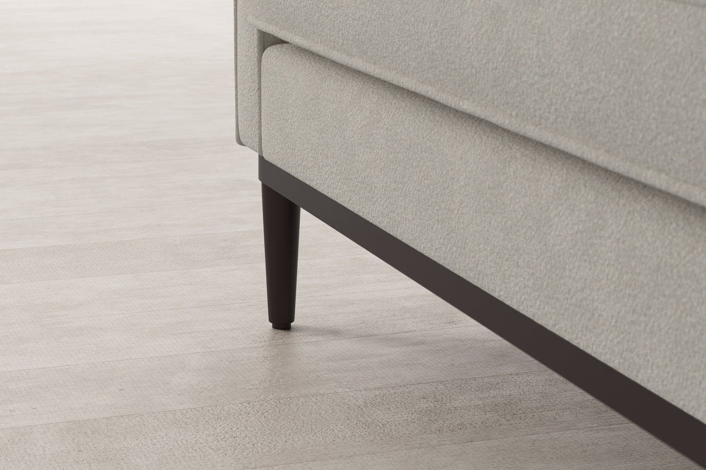 Model 02 2-Seater Sofa with Ottoman, Ivory