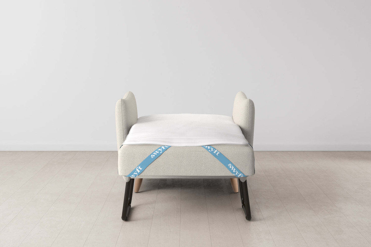 Model 08 Chair Bed Single Sofa Bed, Oak / Ivory