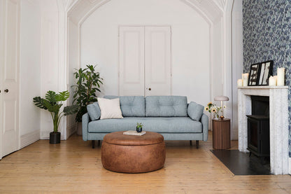 Model 04 Sofa Bed 3 Seater, Oak / Seaglass